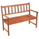 vidaXL Patio Bench with Cushion 47.2" Solid Acacia Wood - Rustic Charm for Your Garden