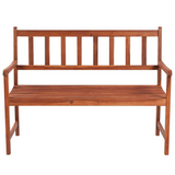 vidaXL Patio Bench with Cushion 47.2" Solid Acacia Wood - Rustic Charm for Your Garden