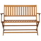 vidaXL Patio Bench with Cushion 47.2" Solid Acacia Wood - Outdoor Furniture for Comfort and Style