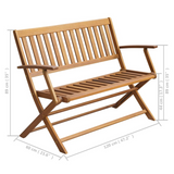 vidaXL Patio Bench with Cushion 47.2" Solid Acacia Wood - Outdoor Furniture for Comfort and Style