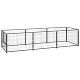 vidaXL Dog Playpen Black 32.3 ft² Steel - Spacious Outdoor Play Paradise