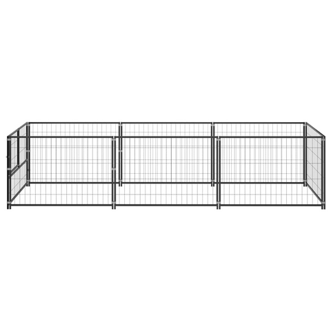 vidaXL Dog Playpen Black 32.3 ft² Steel - Spacious Outdoor Play Paradise