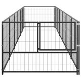 vidaXL Dog Playpen Black 64.6 ft² Steel - Spacious Outdoor Play Paradise