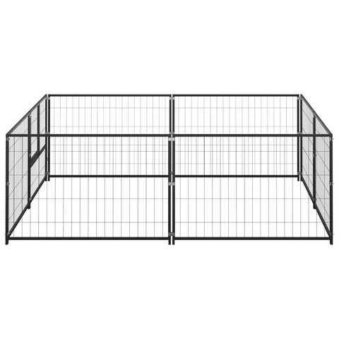 vidaXL Dog Playpen Black 43.1 ft² Steel - Spacious Outdoor Play Paradise for Your Dogs