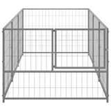 vidaXL Dog Playpen Silver 32.3 ft² Steel - Outdoor Play Paradise for Your Dogs