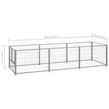 vidaXL Dog Playpen Silver 32.3 ft² Steel - Outdoor Play Paradise for Your Dogs