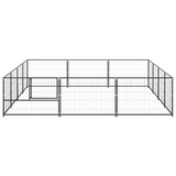 vidaXL Dog Playpen Black - Outdoor Play Paradise for Your Dogs