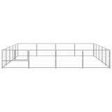 vidaXL Dog Playpen Silver 215.3 ft² Steel - Large Outdoor Play Area for Your Dogs