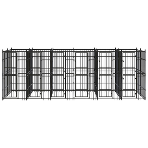 vidaXL Outdoor Dog Kennel Steel 119 ft² | Durable & Safe