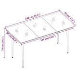 vidaXL 5 Piece Patio Dining Set Gray - Sturdy Steel Frame, Glass Tabletop, Weather-Resistant Chairs with Cushions