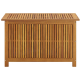 vidaXL Patio Storage Box 35.4"x19.7"x22.8" Solid Wood Acacia - Rustic Outdoor Storage Bench