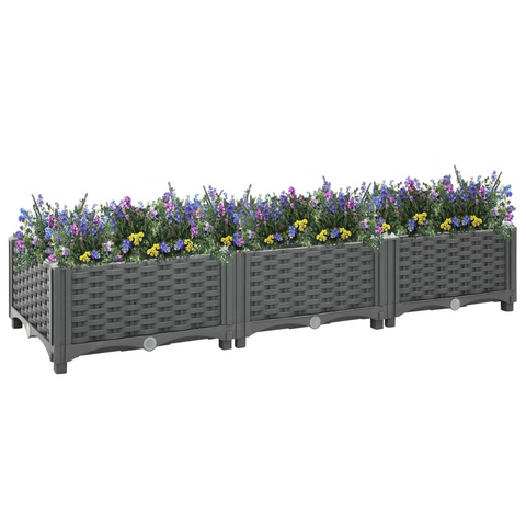 Shop vidaXL Raised Bed 47.2"x15.7"x9.1" Polypropylene - High-Quality, Sturdy Garden Planter