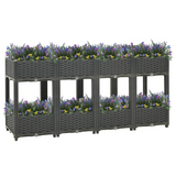 vidaXL Raised Bed 63"x15.7"x28" Polypropylene