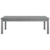 vidaXL Coffee Table 39.4"x19.7"x13" Gray Solid Acacia Wood - Outdoor Furniture