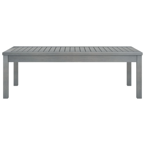 vidaXL Coffee Table 39.4"x19.7"x13" Gray Solid Acacia Wood - Outdoor Furniture