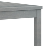 vidaXL Coffee Table 39.4"x19.7"x13" Gray Solid Acacia Wood - Outdoor Furniture