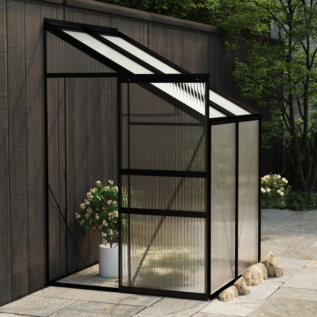 vidaXL Greenhouse Anthracite Aluminum 91.5 ft³