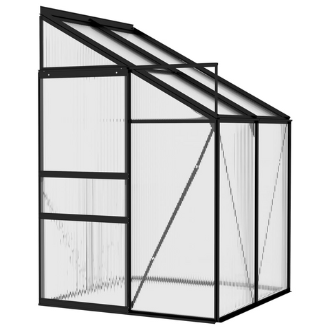 vidaXL Greenhouse Anthracite Aluminum 91.5 ft³