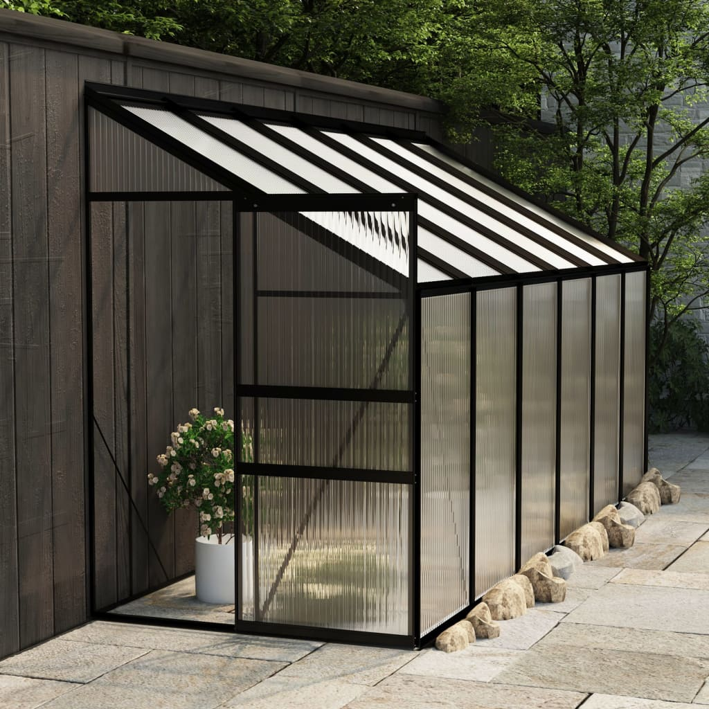 vidaXL Greenhouse Anthracite Aluminum 262.7 ft³ | Spacious and Sturdy