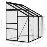 vidaXL Greenhouse Anthracite Aluminum 140.1 ft³ - Protect and Grow Your Plants