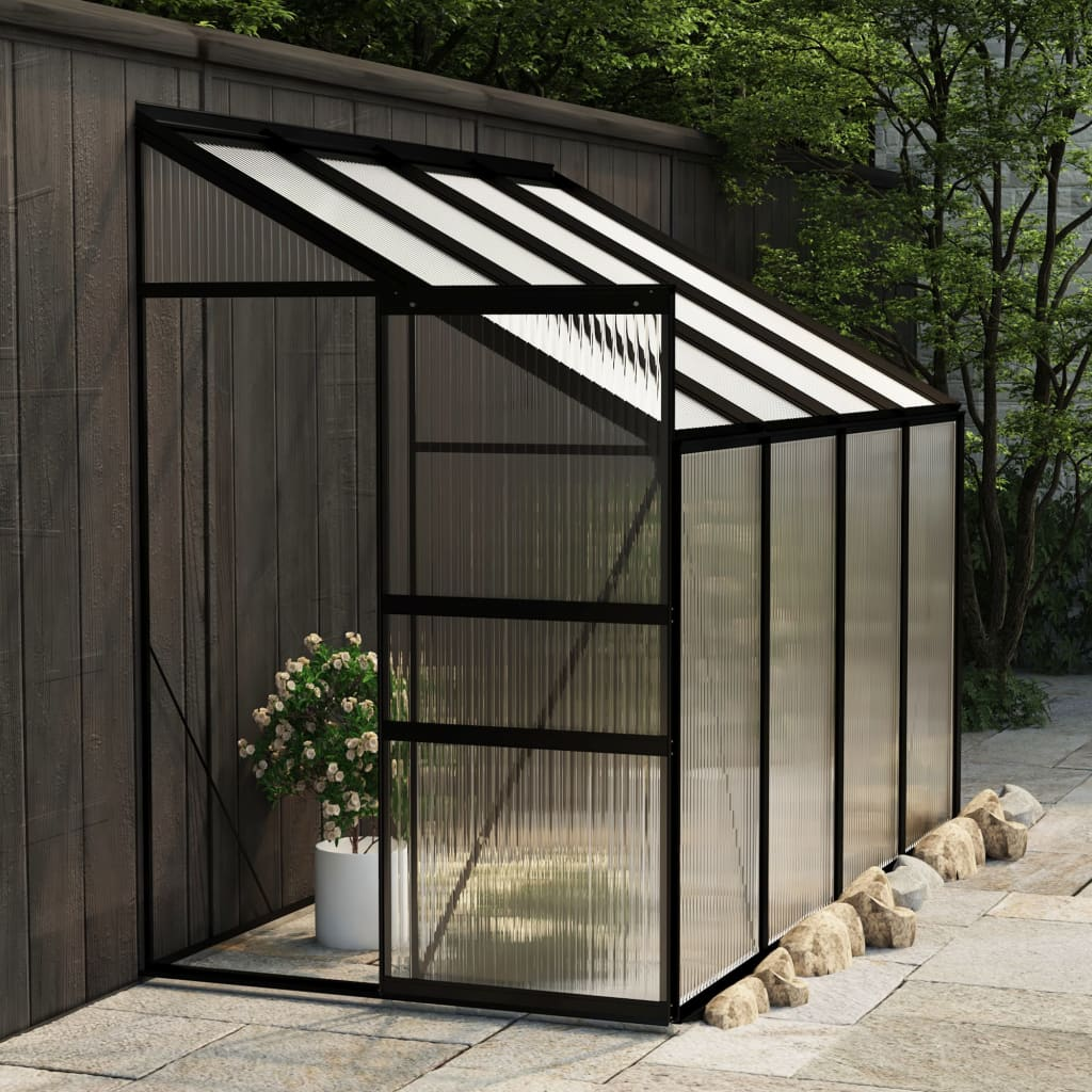 vidaXL Greenhouse Anthracite Aluminum 185 ft³ - Protect Your Plants in Style