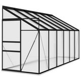 vidaXL Greenhouse Anthracite Aluminum 274.3 ft³ - Protect Your Plants from Cold Weather