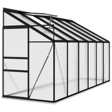 vidaXL Greenhouse Anthracite Aluminum 274.3 ft³ - Protect Your Plants from Cold Weather