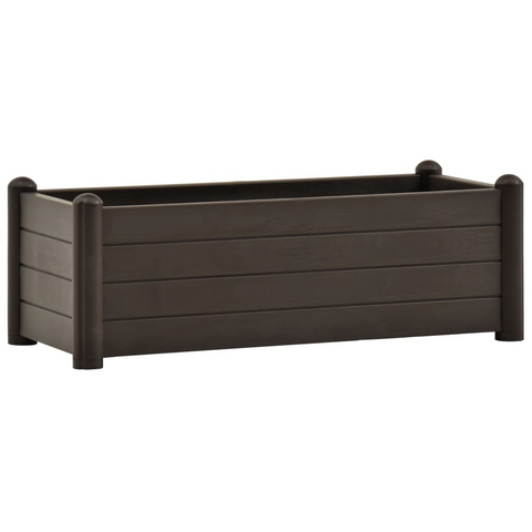 vidaXL Garden Raised Bed PP Mocha 39.4"x16.9"x13.8"