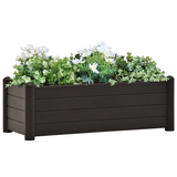 vidaXL Garden Raised Bed PP Anthracite 39.4"x16.9"x13.8" - Durable, UV Resistant, Easy Assembly