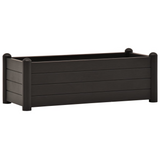 vidaXL Garden Raised Bed PP Anthracite 39.4"x16.9"x13.8" - Durable, UV Resistant, Easy Assembly