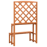 vidaXL Plant Stand with Trellis Orange 27.6"x16.5"x47.2" Solid Firwood