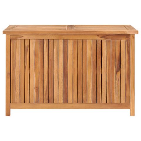 vidaXL Patio Storage Box 35.4"x19.7"x22.8" Solid Teak Wood - Rustic Charm for Outdoor and Indoor Living Spaces