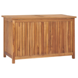 vidaXL Patio Storage Box 35.4"x19.7"x22.8" Solid Teak Wood - Rustic Charm for Outdoor and Indoor Living Spaces