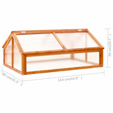 vidaXL Greenhouse Brown 44.8"x31.4"x19.6" Firwood - Buy Online at vidaXL