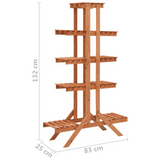 vidaXL Plant Stand 32.7"x9.8"x52" Solid Firwood - Organize and Display Your Potted Plants