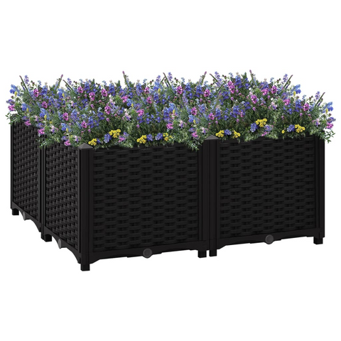 vidaXL Raised Bed 31.5"x31.5"x15" Polypropylene - Sturdy Outdoor Garden Planter