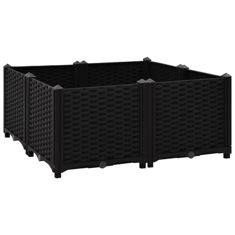 vidaXL Raised Bed 31.5"x31.5"x15" Polypropylene - Sturdy Outdoor Garden Planter