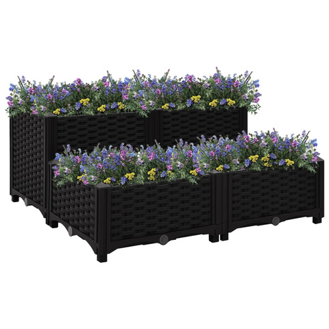 vidaXL Raised Bed 31.5"x31.5"x15" Polypropylene - Sturdy and Spacious Planting Bed