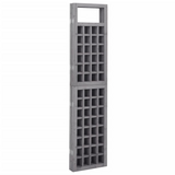 vidaXL 3-Panel Room Divider/Trellis Solid Fir Wood Gray 47.6"x70.9"