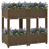 vidaXL Raised Bed 31.5"x15.7"x28" Polypropylene - Sturdy and Spacious Garden Planter