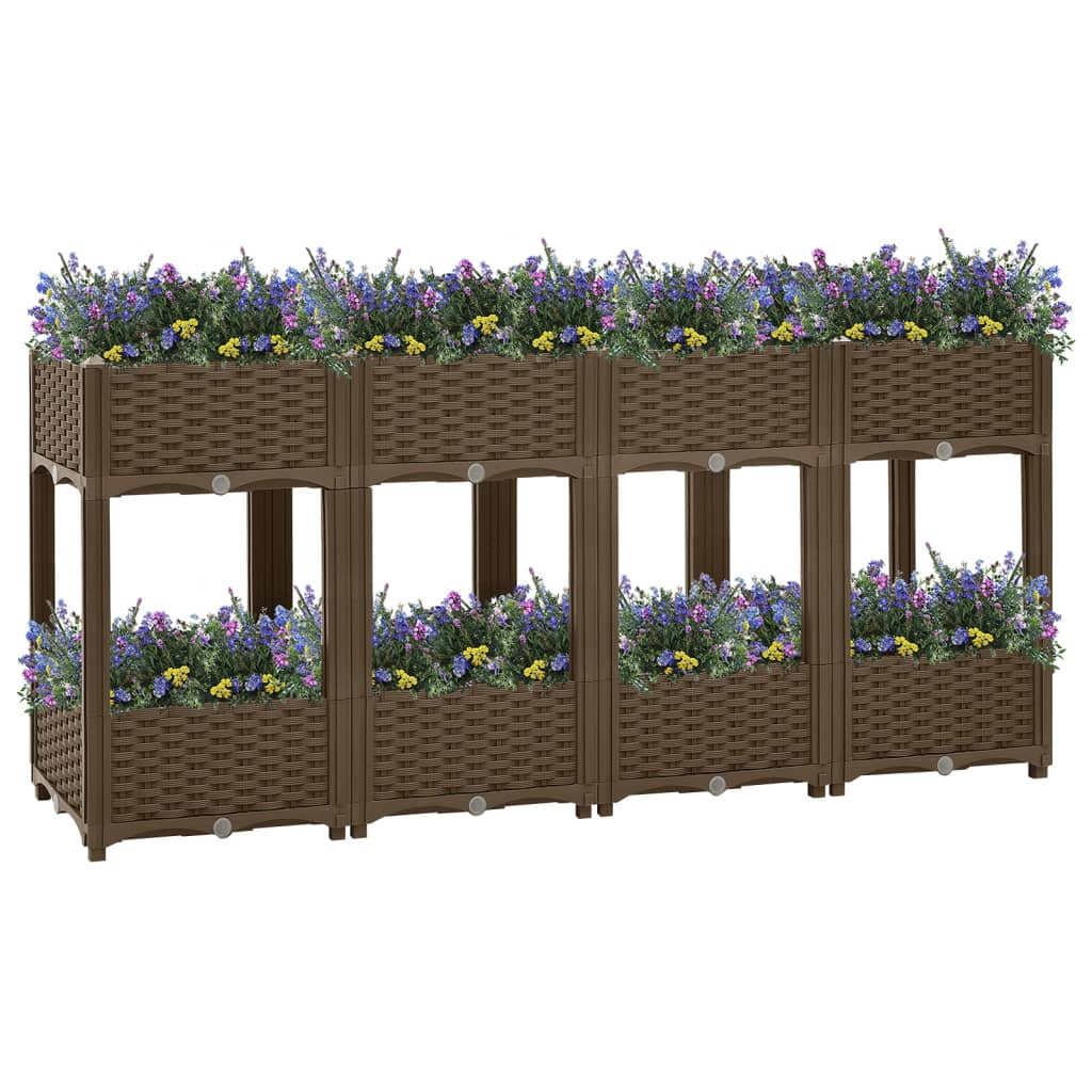 vidaXL Raised Bed 63"x15.7"x28" Polypropylene - Sturdy and Versatile Garden Planter