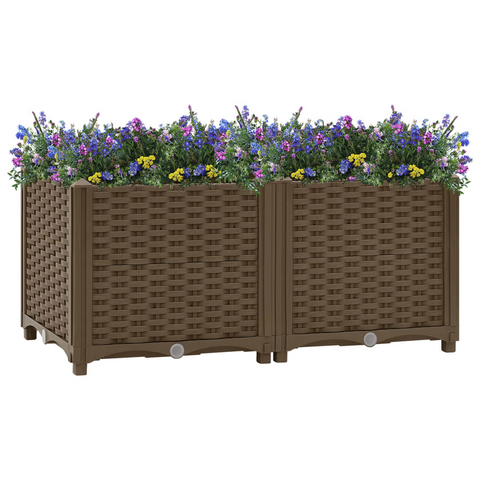 vidaXL Raised Bed 31.5"x15.7"x15" Polypropylene - Sturdy and Spacious Garden Planter