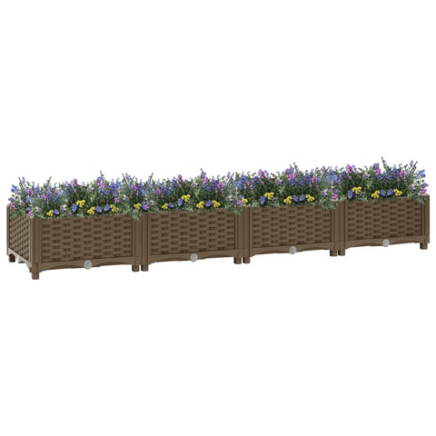 vidaXL Raised Bed 63"x15.7"x9.1" Polypropylene - Sturdy and Easy-to-Assemble Garden Planter