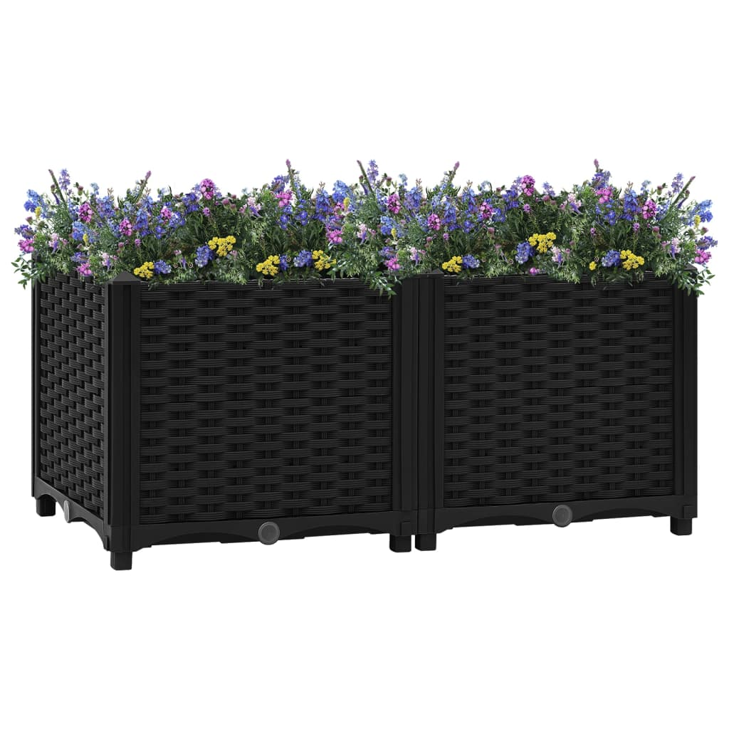 vidaXL Raised Bed 31.5"x15.7"x15" Polypropylene - Sturdy and Spacious Garden Planter