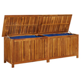 vidaXL Patio Storage Box 68.9"x19.7"x22.8" Solid Acacia Wood - Outdoor Cushion and Blanket Organizer