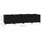 vidaXL Raised Bed 63"x15.7"x15" Polypropylene - Sturdy Garden Planter for Plants and Flowers