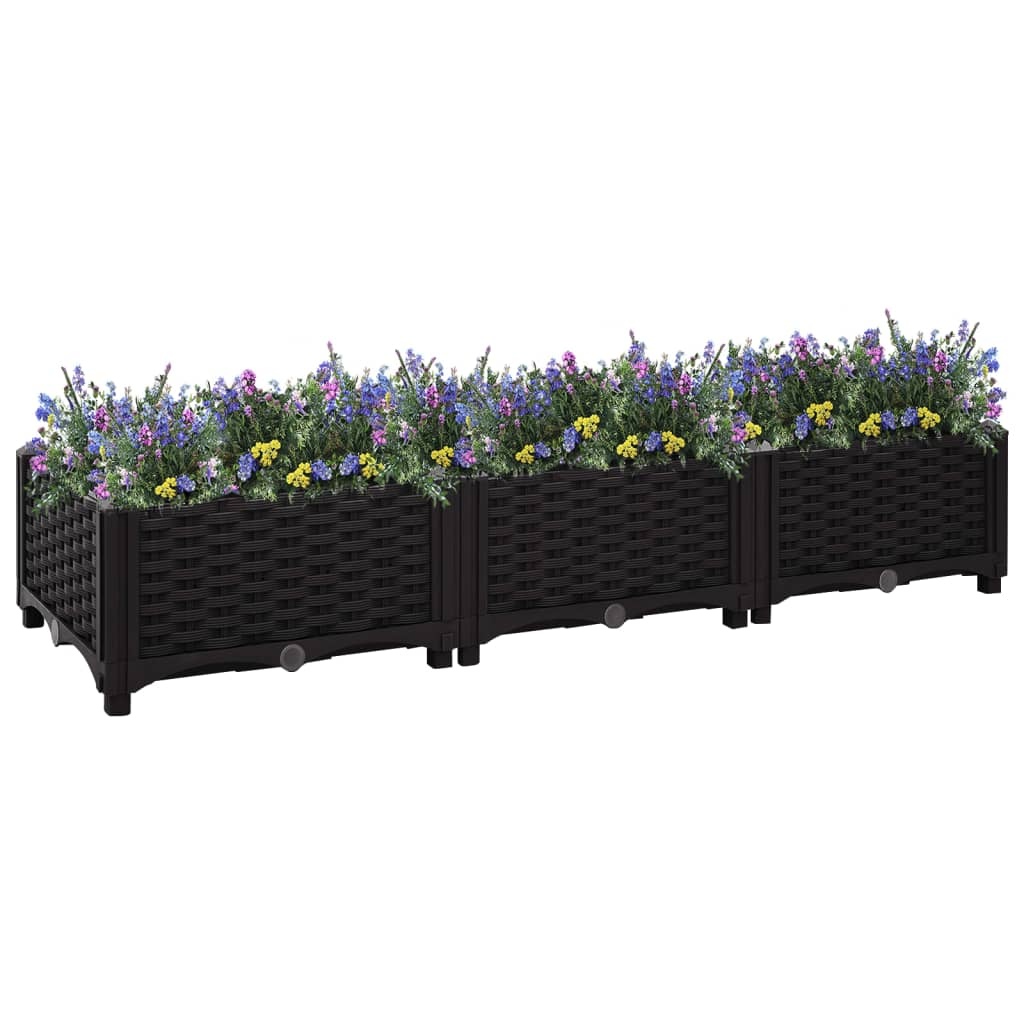 vidaXL Raised Bed 47.2"x15.7"x9.1" Polypropylene - Durable and Spacious Garden Planter