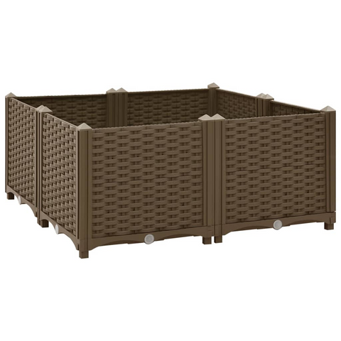 vidaXL Raised Bed 31.5"x31.5"x15" Polypropylene - Sturdy and Spacious Garden Planter