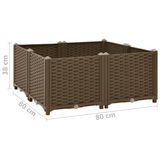 vidaXL Raised Bed 31.5"x31.5"x15" Polypropylene - Sturdy and Spacious Garden Planter