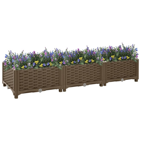 vidaXL Raised Bed 47.2"x15.7"x9.1" Polypropylene - Sturdy and Spacious Garden Planter